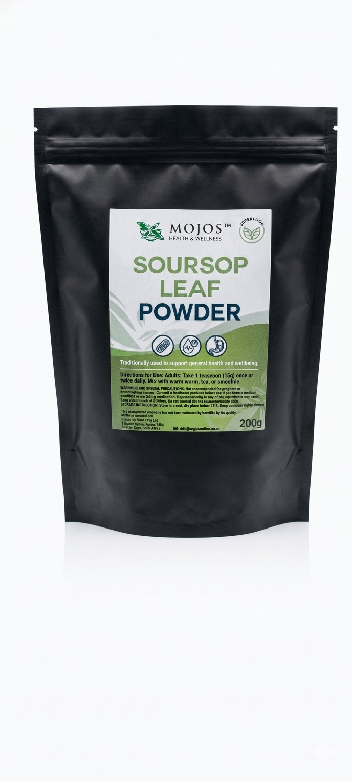 Mojos Soursop Leaf Powder 200 g product packaging